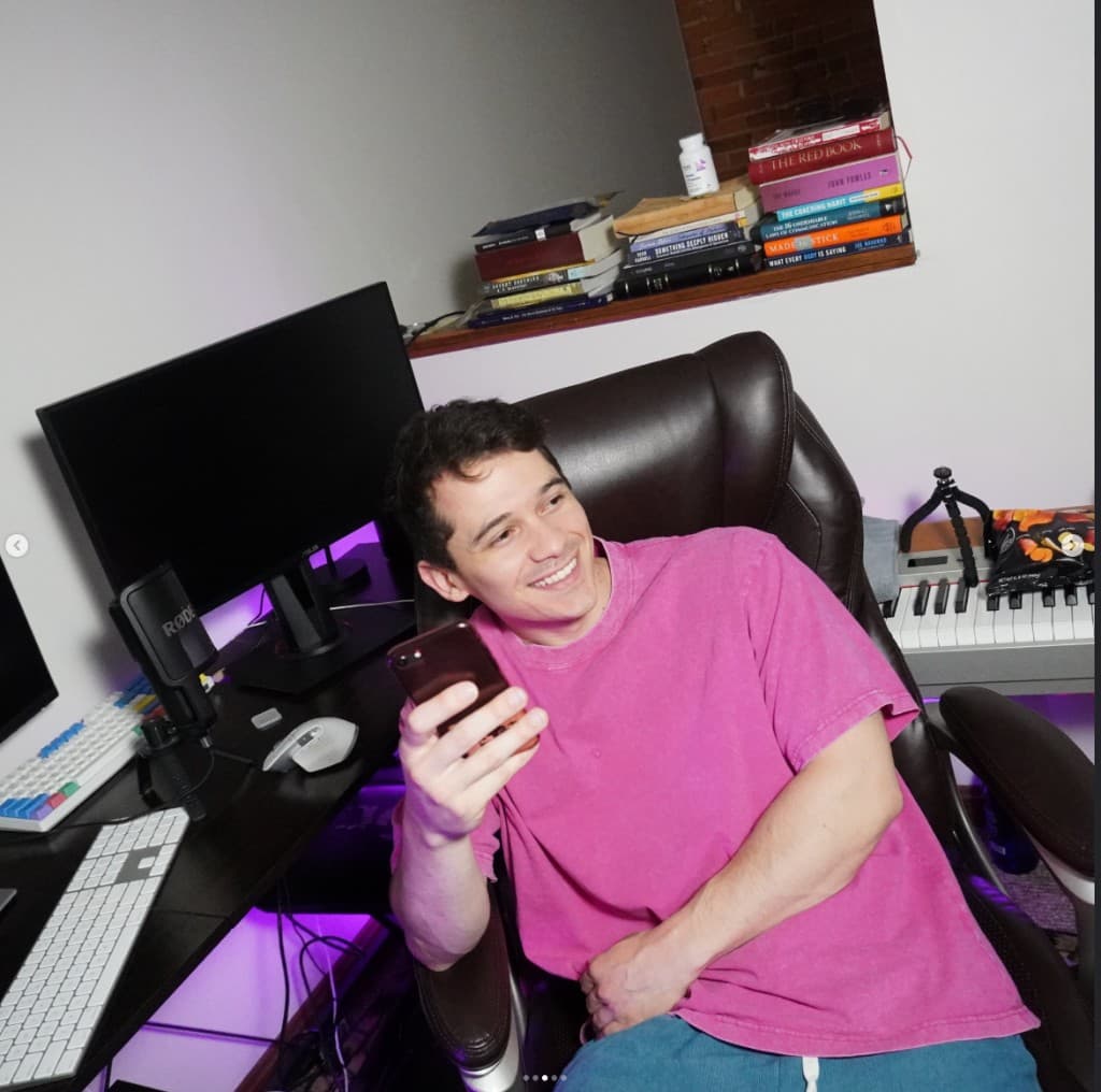 Mitch Carrara sitting at a desk